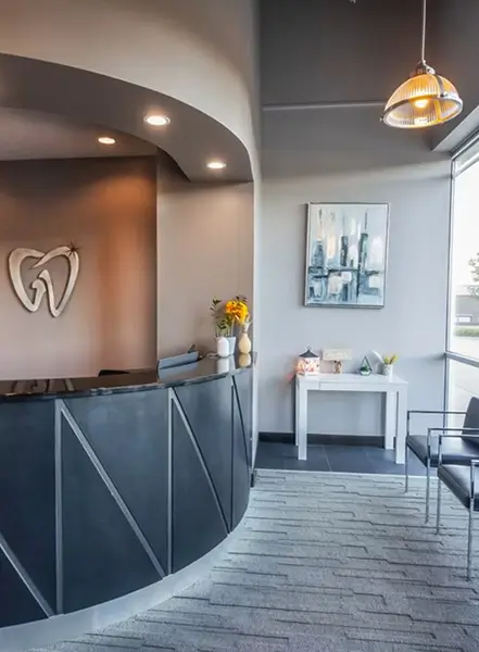 Wide open space in dental office waiting room