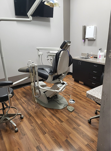 Treatment chair in dental office