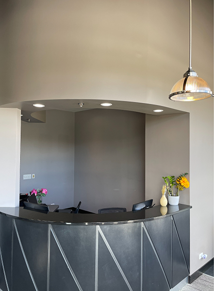 Front desk at dental office